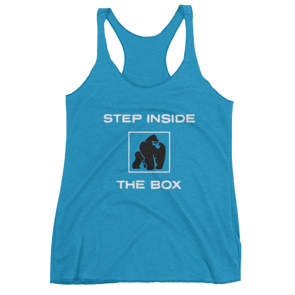 WOMEN'S STEP INSIDE THE BOX TANK - TURQUOISE