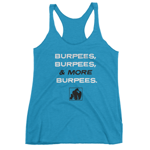 WOMEN'S BURPEES TANK - TURQUOISE